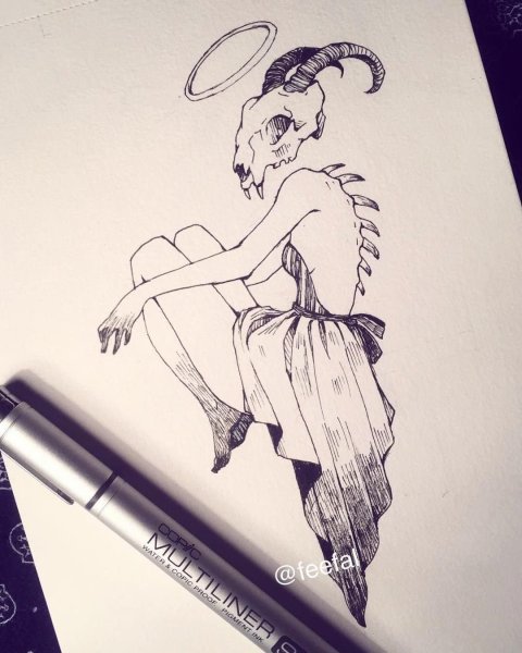 Срисовки для скетчбука страшные