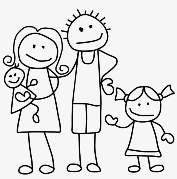 Картинки для срисовки семья