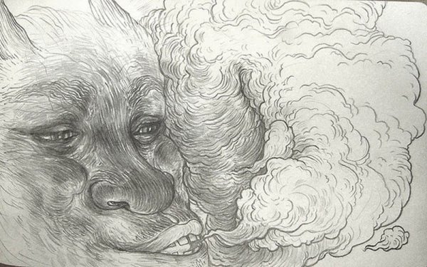 Ветер рисунок карандашом