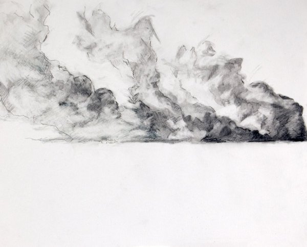 Рисование дыма карандашом