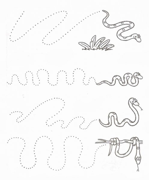 Графомоторные упражнения крокодил