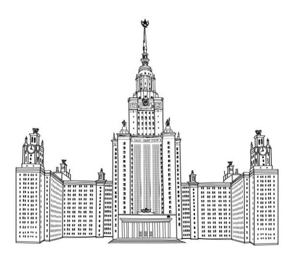 Главное здание МГУ вектор