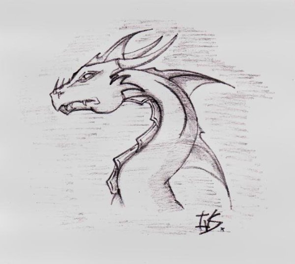 Дракон рисунок ручкой