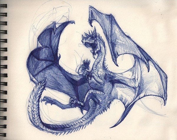 Дракон ручкой