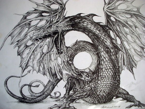 Рисунок дракона для срисовки