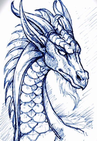 Дракон маркерами