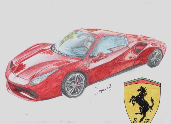 Феррари зарисовка