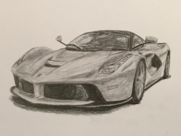 Спорткар карандашом