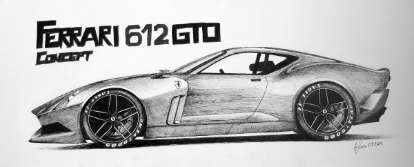 Феррари карандашом