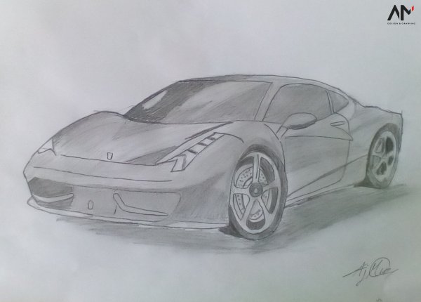 Суперкар карандашом