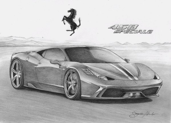 Феррари карандашом