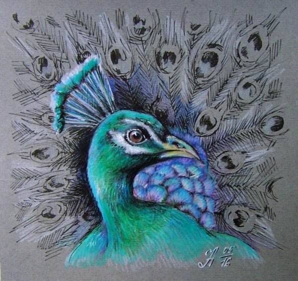 Рисование цветными гелевыми ручками