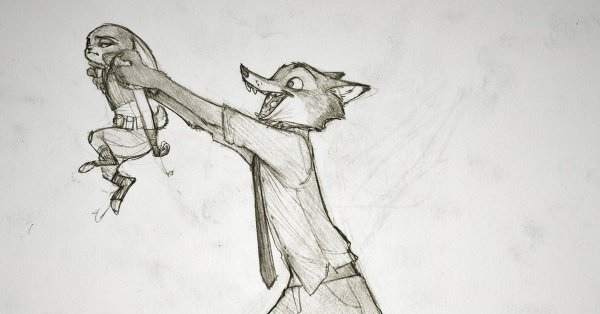 Зарисовки из мультика Зверополис