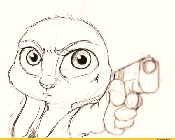 Джуди Хопс рисунок карандашом