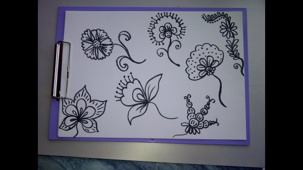 Рисуем открытку ручкой