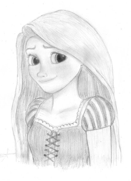Рапунцель карандашом