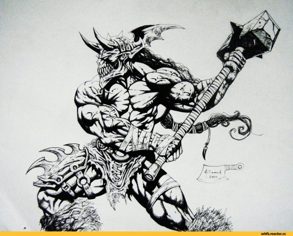 Дьявол рисунок ручкой