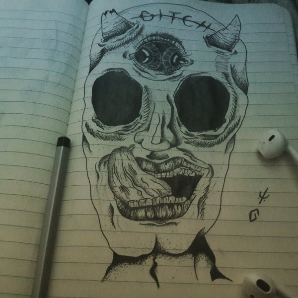 Нарисовать дьявола ручкой