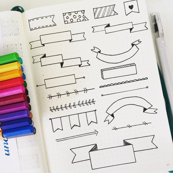 Bullet Journal заголовки