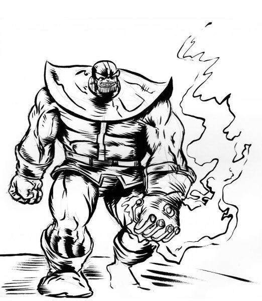 Халк и Танос раскраска