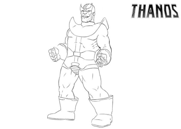 Танос раскраска голова