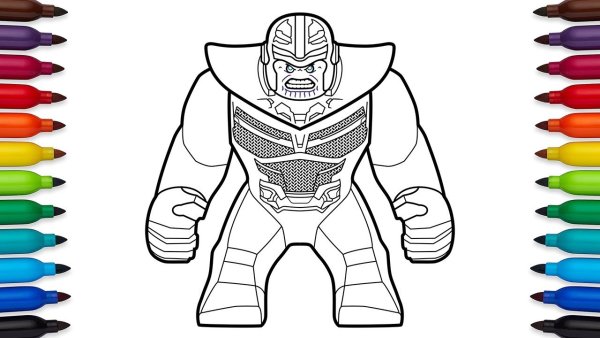 Раскраски лего Мстители Танос