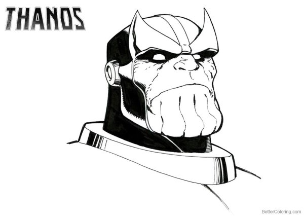 Маска ТАНОСА раскраска