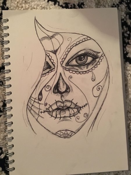 Лёгкие рисунки на Хэллоуин в скетчбук