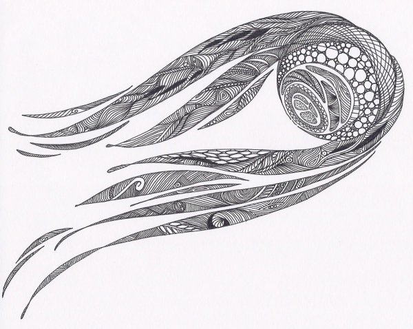 Метеорит рисунок