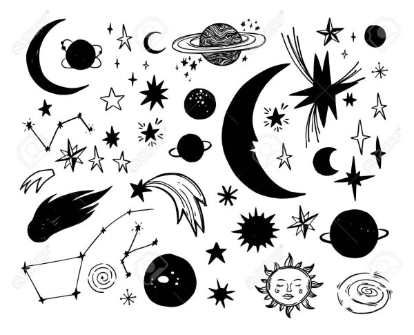 Рисование ракеты и кометы