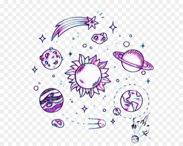 Рисунок кометы карандашом для срисовки