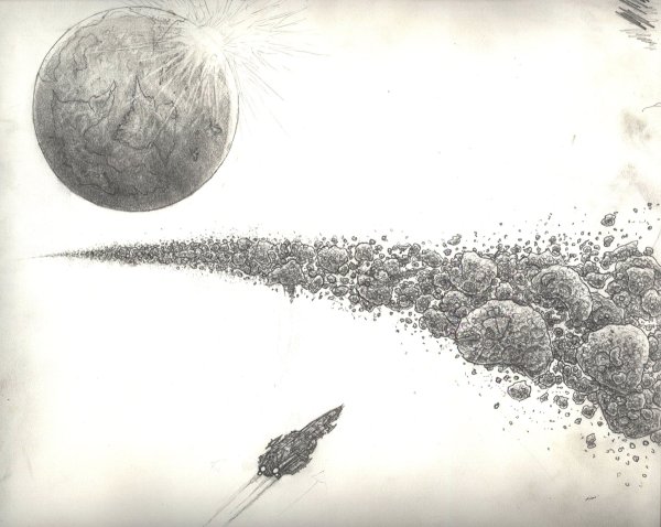 Рисование звезды и кометы