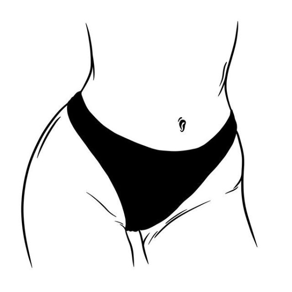 Попа рисунок ручкой