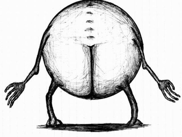 Нарисованный зад