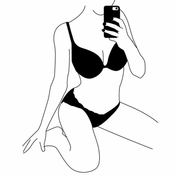 Девушка в купальнике эскиз