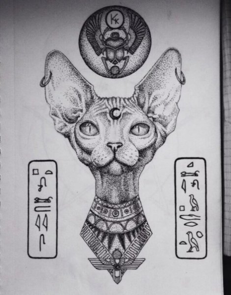 Эскизы сфинксов