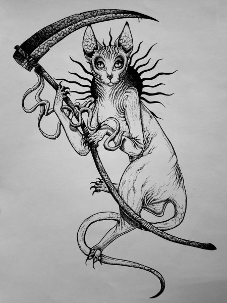 Сфинкс ручкой