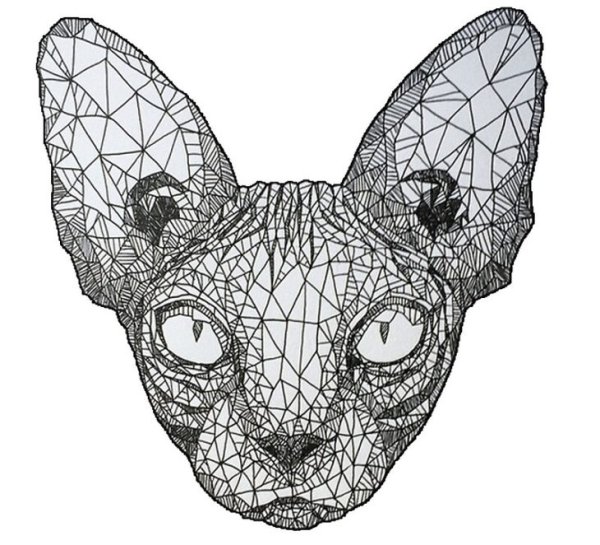 Кот в геометрическом стиле