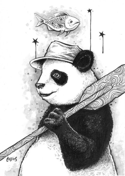 Панда скетч