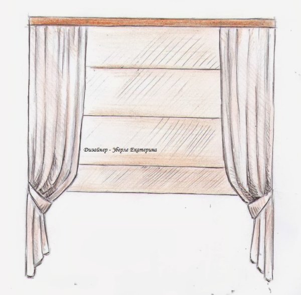 Эскиз римской шторы