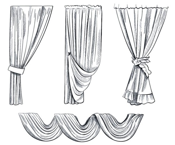 Технический эскиз штор