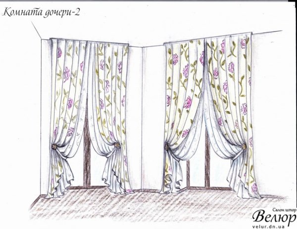 Эскизы штор