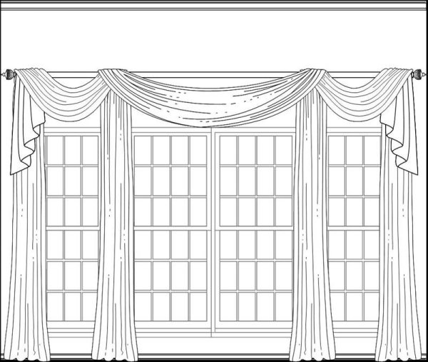 Шторы контурный узор