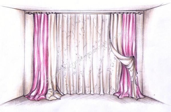 Рисуем шторы