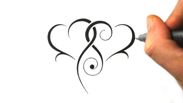 Лёгкие рисунки для тату ручкой