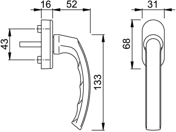 Положение ручки пластикового окна