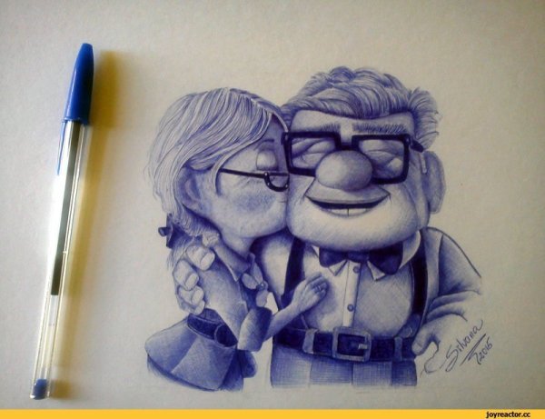 Ручка рисунок мультяшный