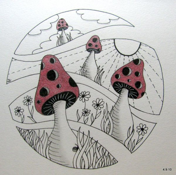Мухомор эскиз