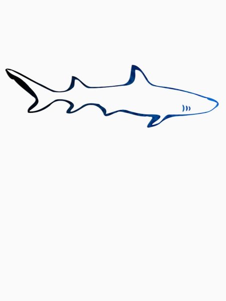 Акула контур тату эскиз