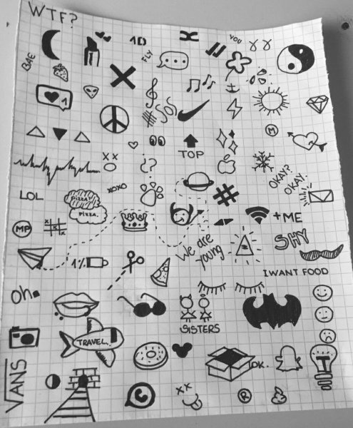 Маленькие рисуночки ручкой